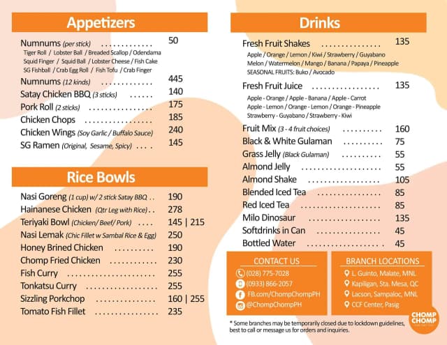 Image of Menu